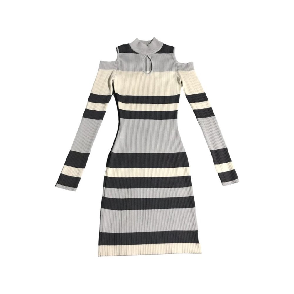 Knitted Dress Hot Club Style Fall Winter Bodycon